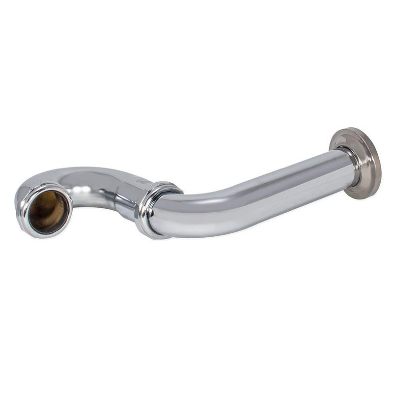 EZ-FLO 1-1/2 Inch P-Trap with Flange, 22-Gauge Brass, Slip Joint Connection, Polished Chrome, 35001 - Image 2